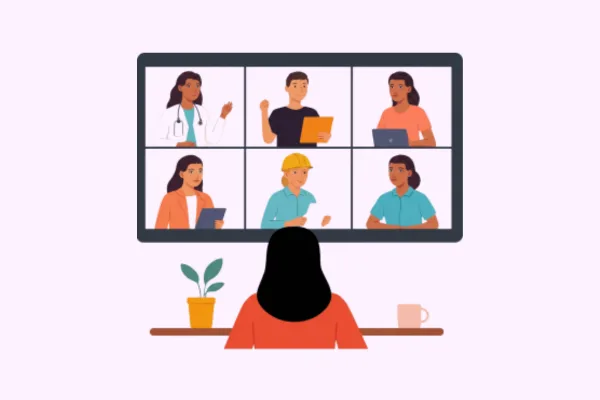Illustration : un atelier en visio
